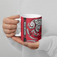 Wallis And Futuna Ceramic Mug Tribal Polynesian Tattoo Flag Motif