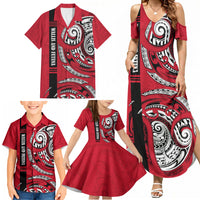 Wallis And Futuna Family Matching Summer Maxi Dress and Hawaiian Shirt Tribal Polynesian Tattoo Flag Motif TS04 - Polynesian Pride