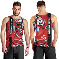 Wallis And Futuna Men Tank Top Tribal Polynesian Tattoo Flag Motif