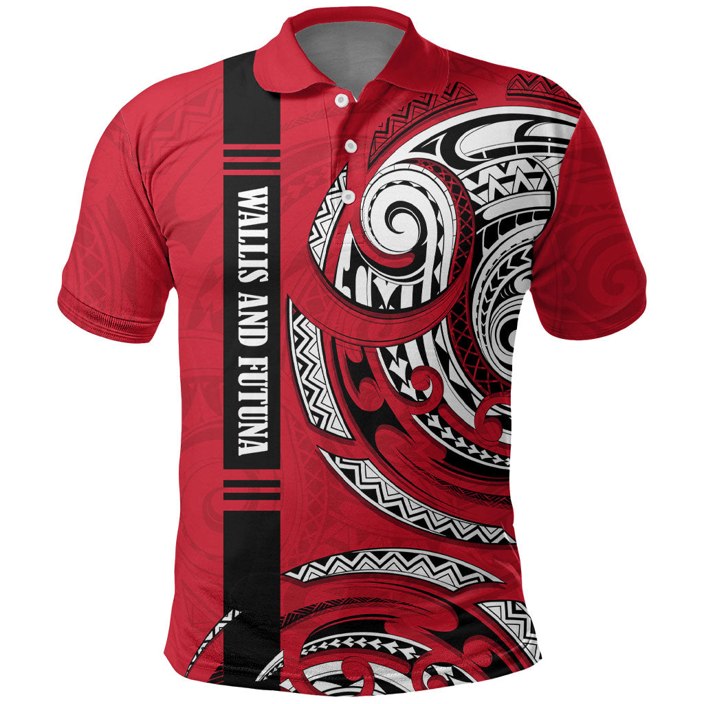 Wallis And Futuna Polo Shirt Tribal Polynesian Tattoo Flag Motif