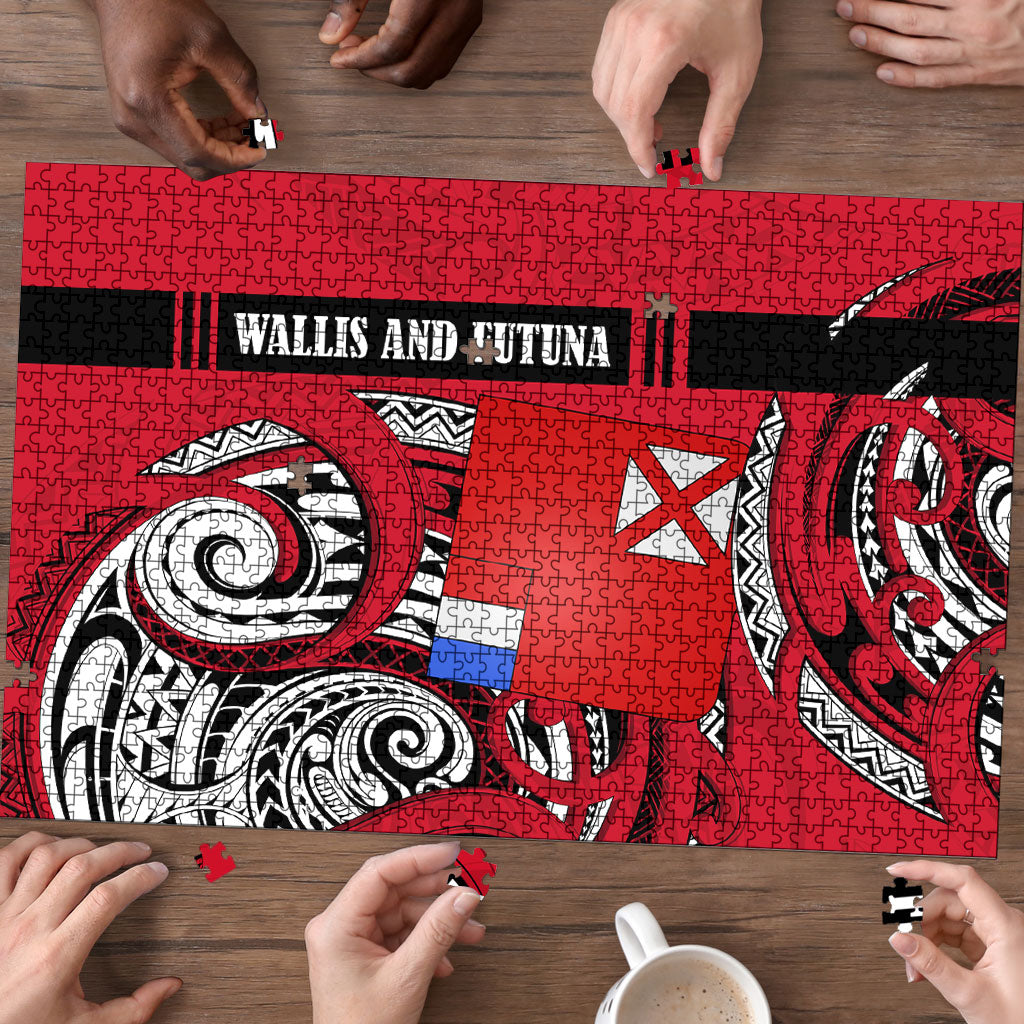 Wallis And Futuna Puzzle Tribal Polynesian Tattoo Flag Motif