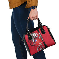 Wallis And Futuna Shoulder Handbag Tribal Polynesian Tattoo Flag Motif TS04 - Polynesian Pride