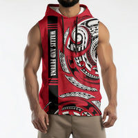 Wallis And Futuna Sleeveless Hoodie Tribal Polynesian Tattoo Flag Motif TS04 - Polynesian Pride