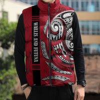 Wallis And Futuna Sleeveless Puffer Jacket Tribal Polynesian Tattoo Flag Motif