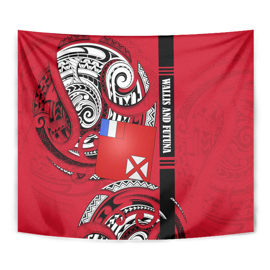Wallis And Futuna Tapestry Tribal Polynesian Tattoo Flag Motif TS04 - Polynesian Pride