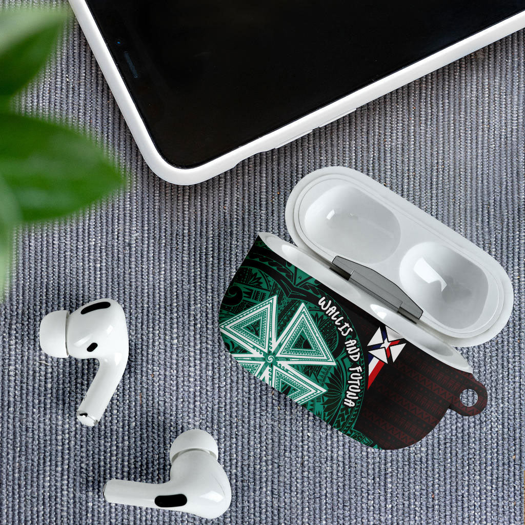 Wallis And Futuna AirPods Case Tribal Polynesian Tattoo Heritage Cross Flag TS04 - Polynesian Pride
