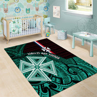 Wallis And Futuna Area Rug Tribal Polynesian Tattoo Heritage Cross Flag TS04 - Polynesian Pride
