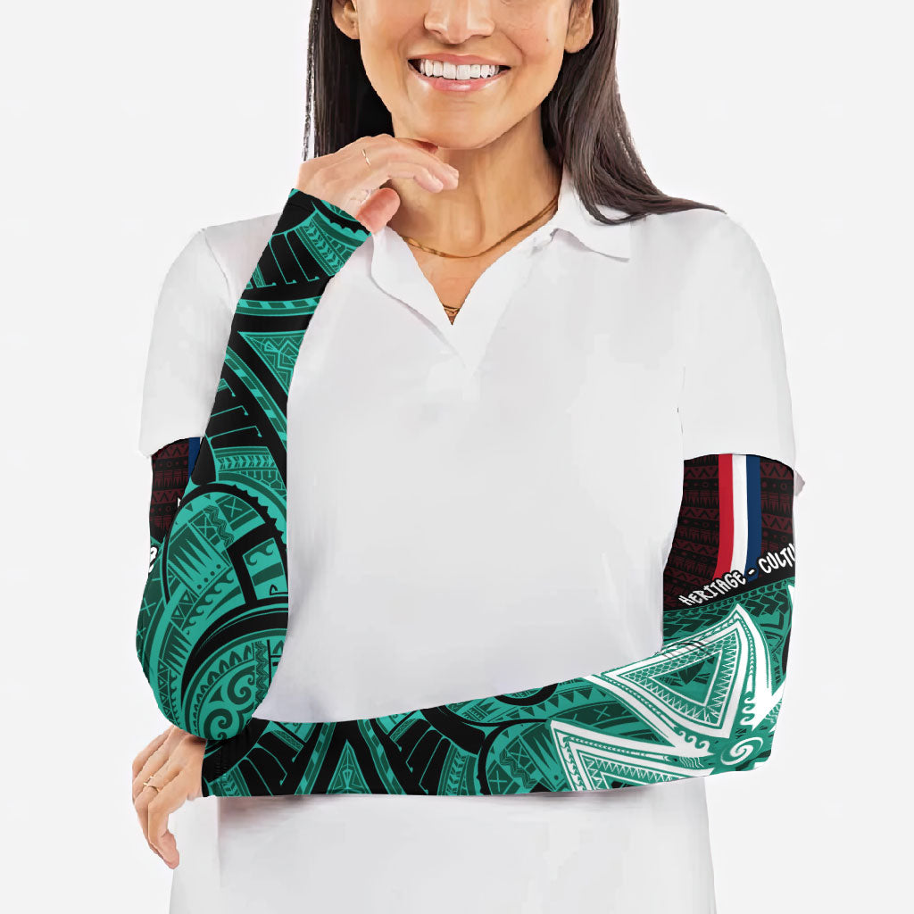 Wallis And Futuna Arm Sleeves Tribal Polynesian Tattoo Heritage Cross Flag TS04 - Polynesian Pride
