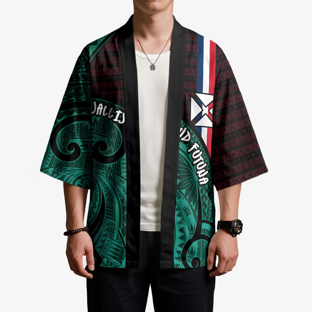 Wallis And Futuna Kimono Tribal Polynesian Tattoo Heritage Cross Flag