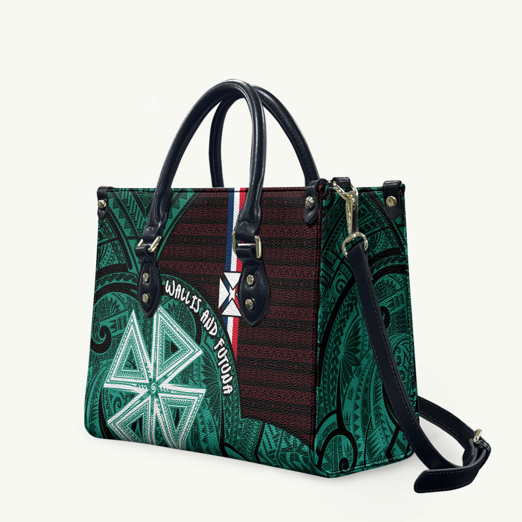 Wallis And Futuna Leather Bag Tribal Polynesian Tattoo Heritage Cross Flag