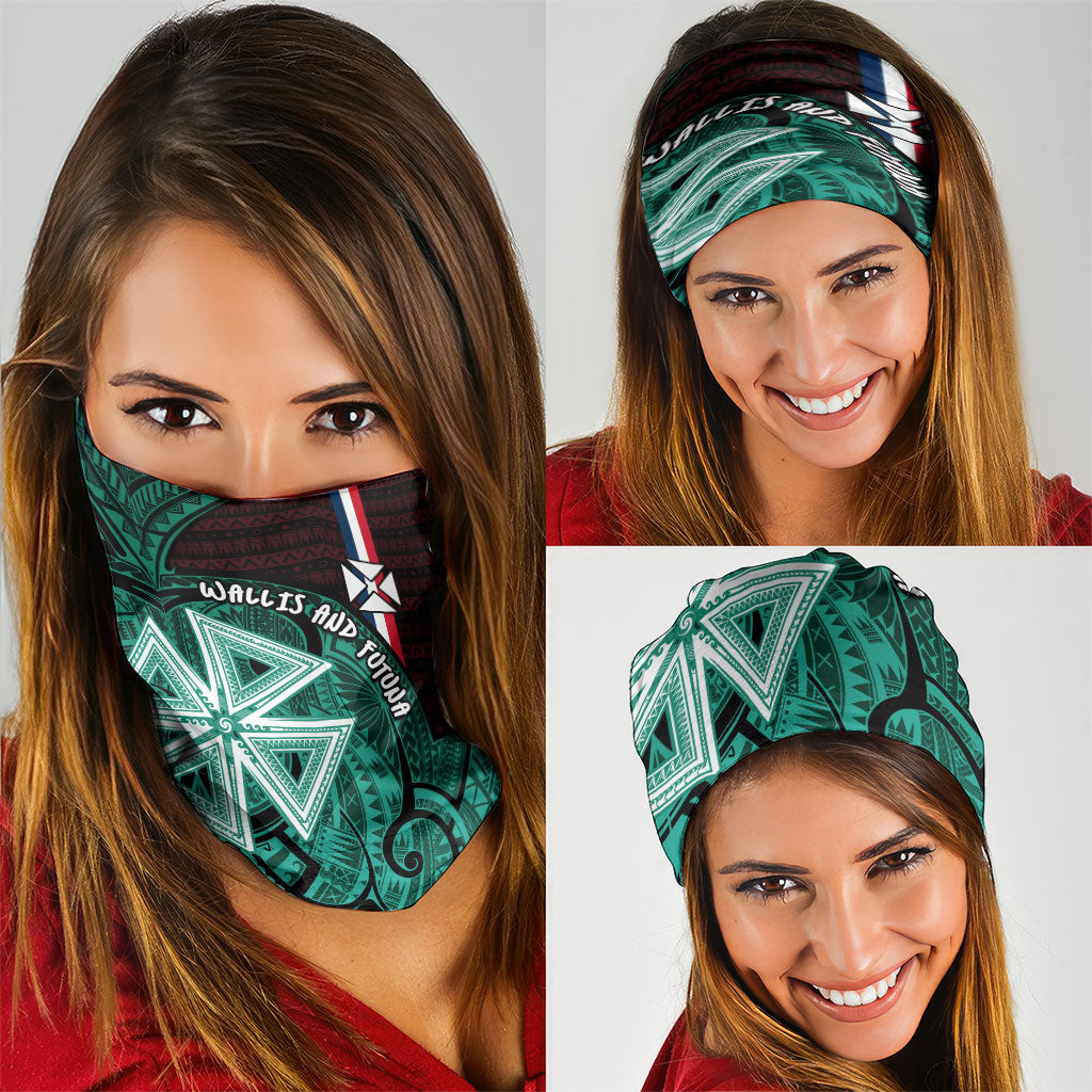 Wallis And Futuna Neck Gaiter Tribal Polynesian Tattoo Heritage Cross Flag TS04 - Polynesian Pride
