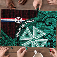 Wallis And Futuna Puzzle Tribal Polynesian Tattoo Heritage Cross Flag