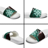 Wallis And Futuna Slide Sandals Tribal Polynesian Tattoo Heritage Cross Flag TS04 - Polynesian Pride