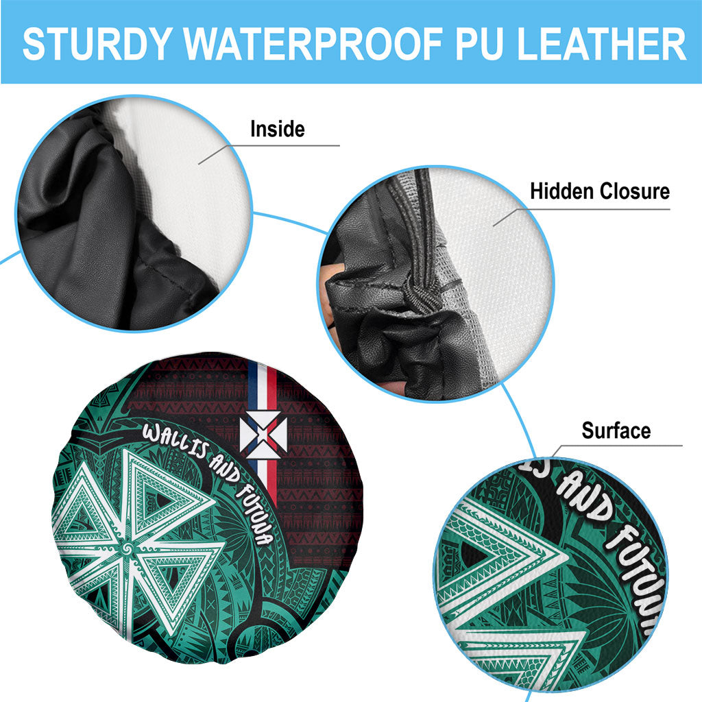 Wallis And Futuna Spare Tire Cover Tribal Polynesian Tattoo Heritage Cross Flag TS04 - Polynesian Pride
