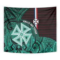 Wallis And Futuna Tapestry Tribal Polynesian Tattoo Heritage Cross Flag TS04 - Polynesian Pride