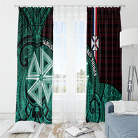 Wallis And Futuna Window Curtain Tribal Polynesian Tattoo Heritage Cross Flag