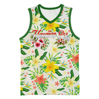 Hawaiian Piko Threads Of Paradise Aloha Basketball Jersey Tropical Hibiscus Plumeria