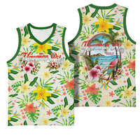 Hawaiian Piko Threads Of Paradise Aloha Basketball Jersey Tropical Hibiscus Plumeria