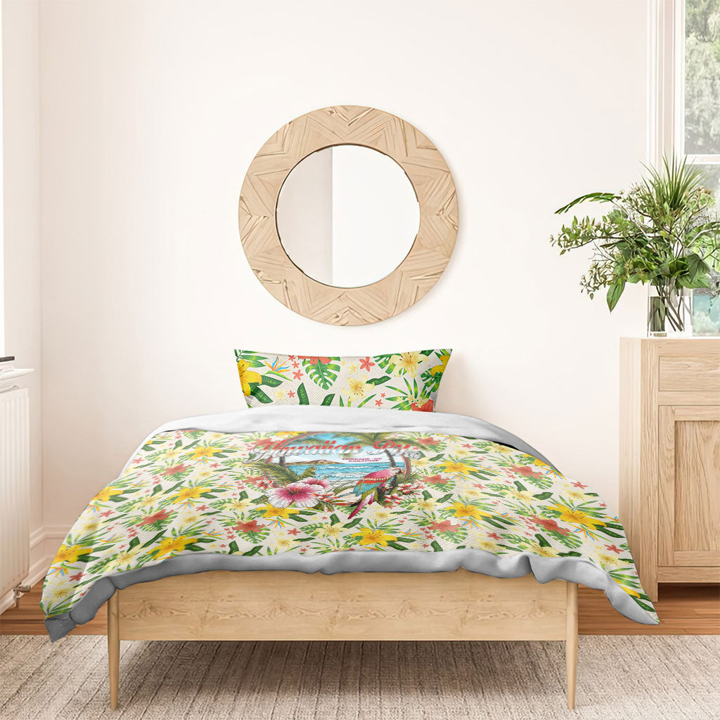 Hawaiian Piko Threads Of Paradise Aloha Bedding Set Tropical Hibiscus Plumeria
