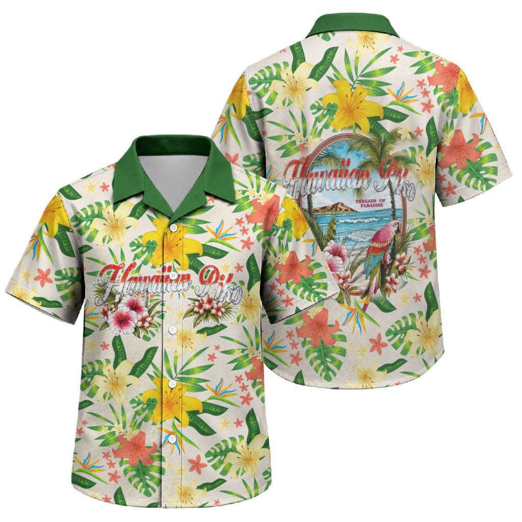 Hawaiian Piko Threads Of Paradise Aloha Family Matching Mermaid Dress and Hawaiian Shirt Tropical Hibiscus Plumeria
