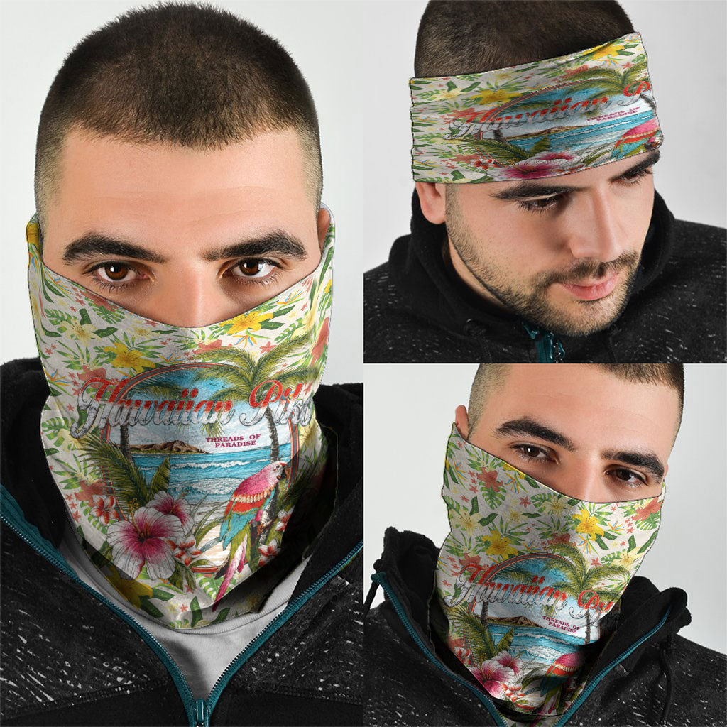 Hawaiian Piko Threads Of Paradise Aloha Neck Gaiter Tropical Hibiscus Plumeria