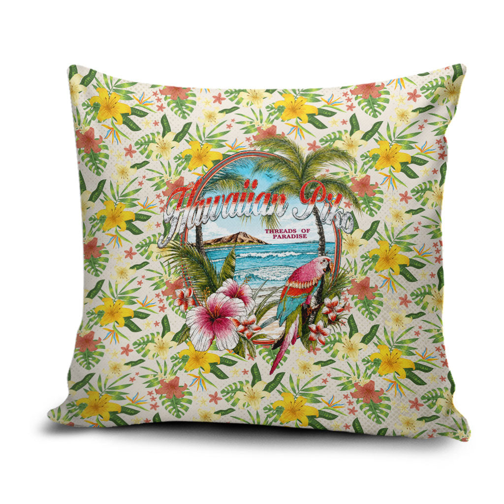 Hawaiian Piko Threads Of Paradise Aloha Pillow Cover Tropical Hibiscus Plumeria