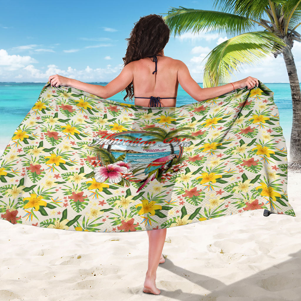 Hawaiian Piko Threads Of Paradise Aloha Sarong Tropical Hibiscus Plumeria