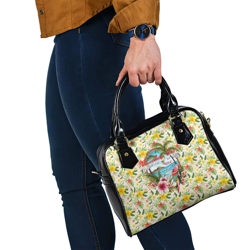 Hawaiian Piko Threads Of Paradise Aloha Shoulder Handbag Tropical Hibiscus Plumeria TS04 - Polynesian Pride