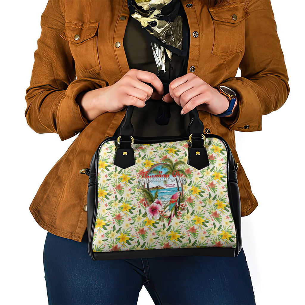 Hawaiian Piko Threads Of Paradise Aloha Shoulder Handbag Tropical Hibiscus Plumeria TS04 - Polynesian Pride