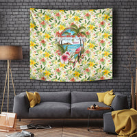 Hawaiian Piko Threads Of Paradise Aloha Tapestry Tropical Hibiscus Plumeria