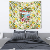 Hawaiian Piko Threads Of Paradise Aloha Tapestry Tropical Hibiscus Plumeria