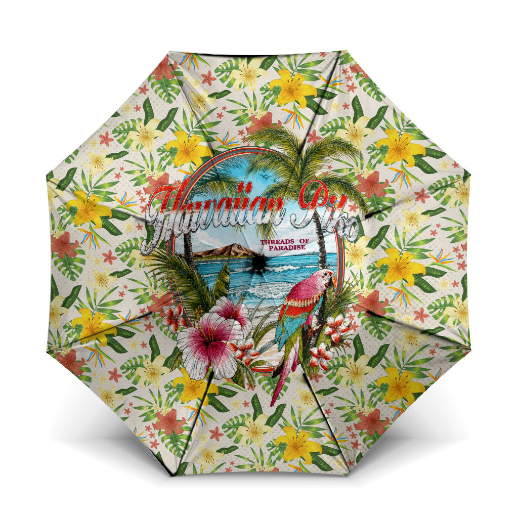 Hawaiian Piko Threads Of Paradise Aloha Umbrella Tropical Hibiscus Plumeria