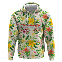Hawaiian Piko Threads Of Paradise Aloha Zip Hoodie Tropical Hibiscus Plumeria