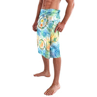 Hawaiian Piko Cultural Pride Aloha Lavalava Watercolor Spiral Art - Tropical Plumeria Lei Garland