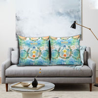 Hawaiian Piko Cultural Pride Aloha Pillow Cover Watercolor Spiral Art - Tropical Plumeria Lei Garland TS04 - Polynesian Pride