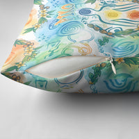 Hawaiian Piko Cultural Pride Aloha Pillow Cover Watercolor Spiral Art - Tropical Plumeria Lei Garland TS04 - Polynesian Pride