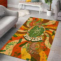 Hawaiian Piko Lani Cultivate I Ka Piko Aloha Area Rug Retro Psychedelic Taro Leaf - Hibiscus Flowers