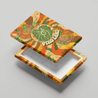 Hawaiian Piko Lani Cultivate I Ka Piko Aloha Canvas Wall Art Retro Psychedelic Taro Leaf - Hibiscus Flowers