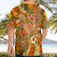 Hawaiian Piko Lani Cultivate I Ka Piko Aloha Hawaiian Shirt Retro Psychedelic Taro Leaf - Hibiscus Flowers