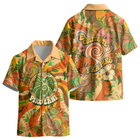 Hawaiian Piko Lani Cultivate I Ka Piko Aloha Kid Hawaiian Shirt Retro Psychedelic Taro Leaf - Hibiscus Flowers
