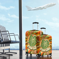 Hawaiian Piko Lani Cultivate I Ka Piko Aloha Luggage Cover Retro Psychedelic Taro Leaf - Hibiscus Flowers