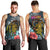 Hawaii Turtle Men Tank Top Hawaii Pattern and Turtle Tattoo Dark Cyan Gradient TS04 - Polynesian Pride