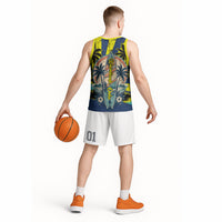 Waimanalo Oahu Hawaii Surfing Basketball Jersey Tropical Beach Retro Sunburst Surfboard TS04 - Polynesian Pride