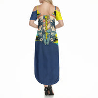 Waimanalo Oahu Hawaii Surfing Summer Maxi Dress Tropical Beach Retro Sunburst Surfboard TS04 - Polynesian Pride