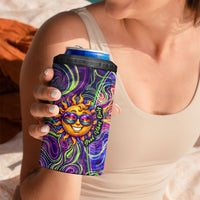 Waimanalo Hawaii Sun Rabbit 4 in 1 Can Cooler Tumbler Psychedelic Trippy Neon Swirl Graphic TS04 - Polynesian Pride