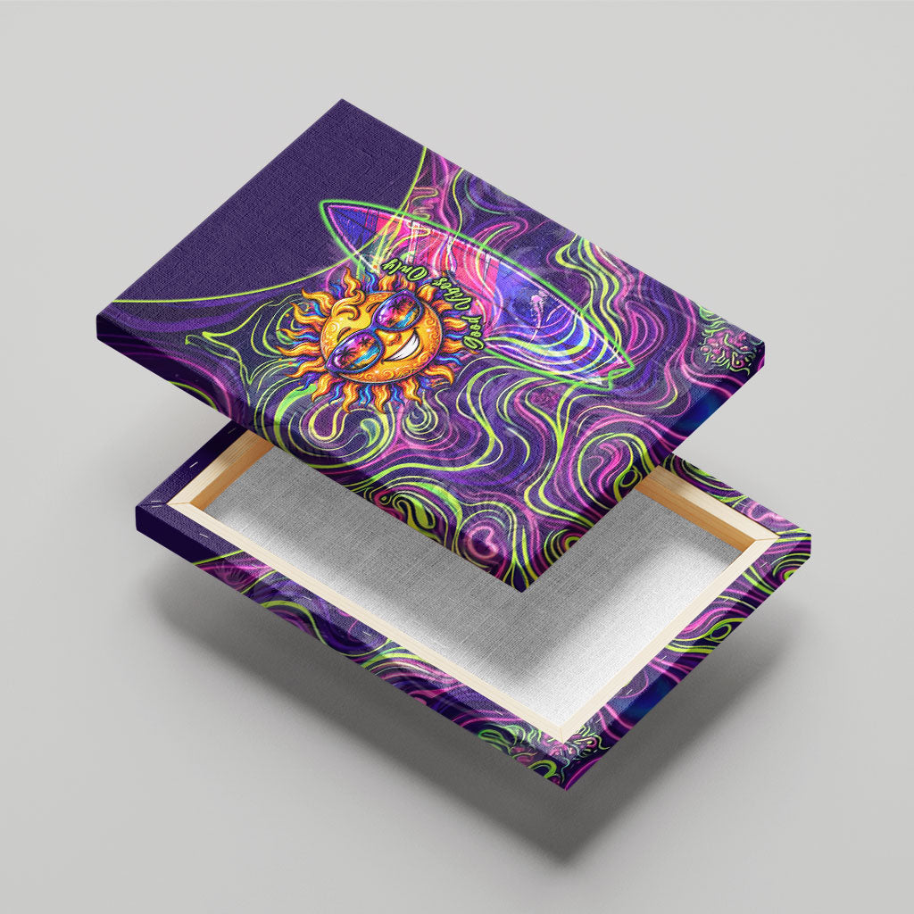 Waimanalo Hawaii Sun Rabbit Canvas Wall Art Psychedelic Trippy Neon Swirl Graphic TS04 - Polynesian Pride
