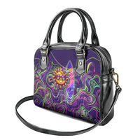 Waimanalo Hawaii Sun Rabbit Shoulder Handbag Psychedelic Trippy Neon Swirl Graphic