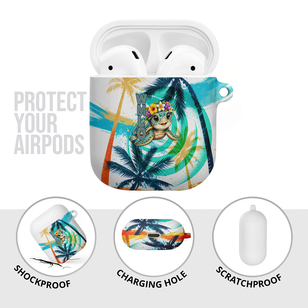 Hawaii Waimanalo Sea Turtle AirPods Case Cute Tropical Beach Aloha Spirit Cartoon TS04 - Polynesian Pride