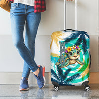 Hawaii Waimanalo Sea Turtle Luggage Cover Cute Tropical Beach Aloha Spirit Cartoon TS04 - Polynesian Pride