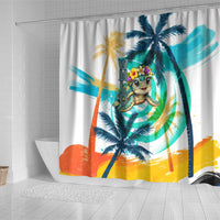 Hawaii Waimanalo Sea Turtle Shower Curtain Cute Tropical Beach Aloha Spirit Cartoon TS04 - Polynesian Pride